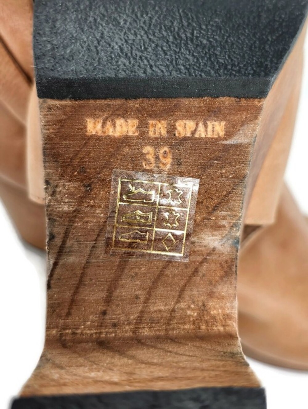 Free People Cedar Tan Smooth Leather Wooden High Heel Platform Clogs - Picture 13 of 14